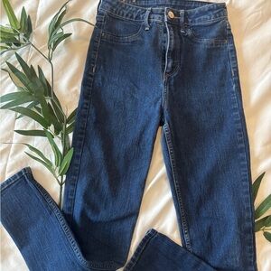 H&M High-Rise Dark Blue Women's Jeans